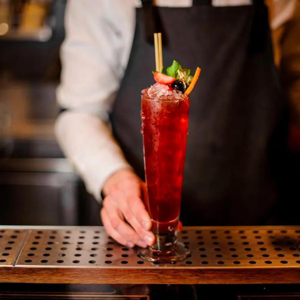 Whisky Glass Toast Hands Blue Curtain Background Auchentoshan