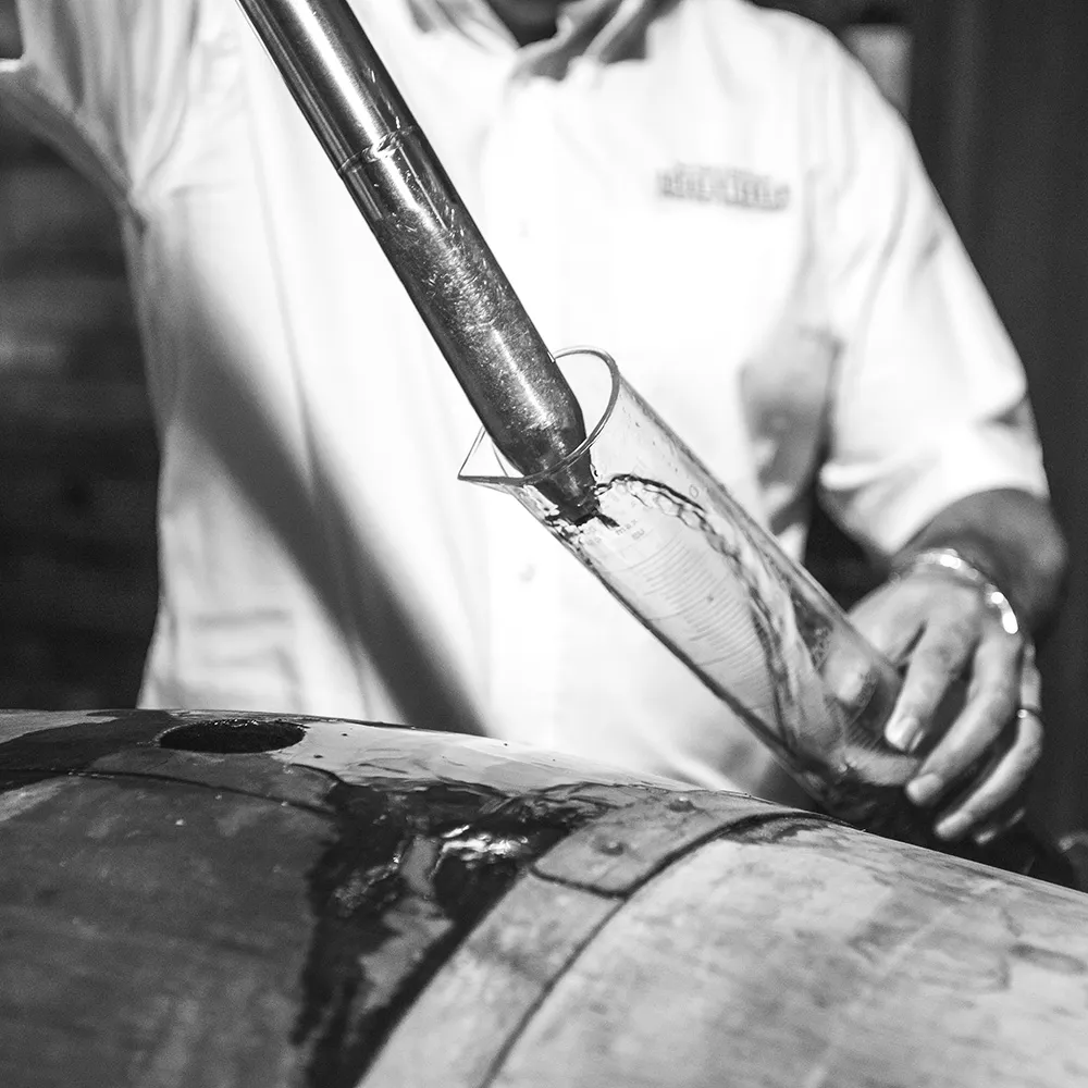 Barrel Sampling Liquid Graduated Cylinder Distillery Worker Auchentoshan