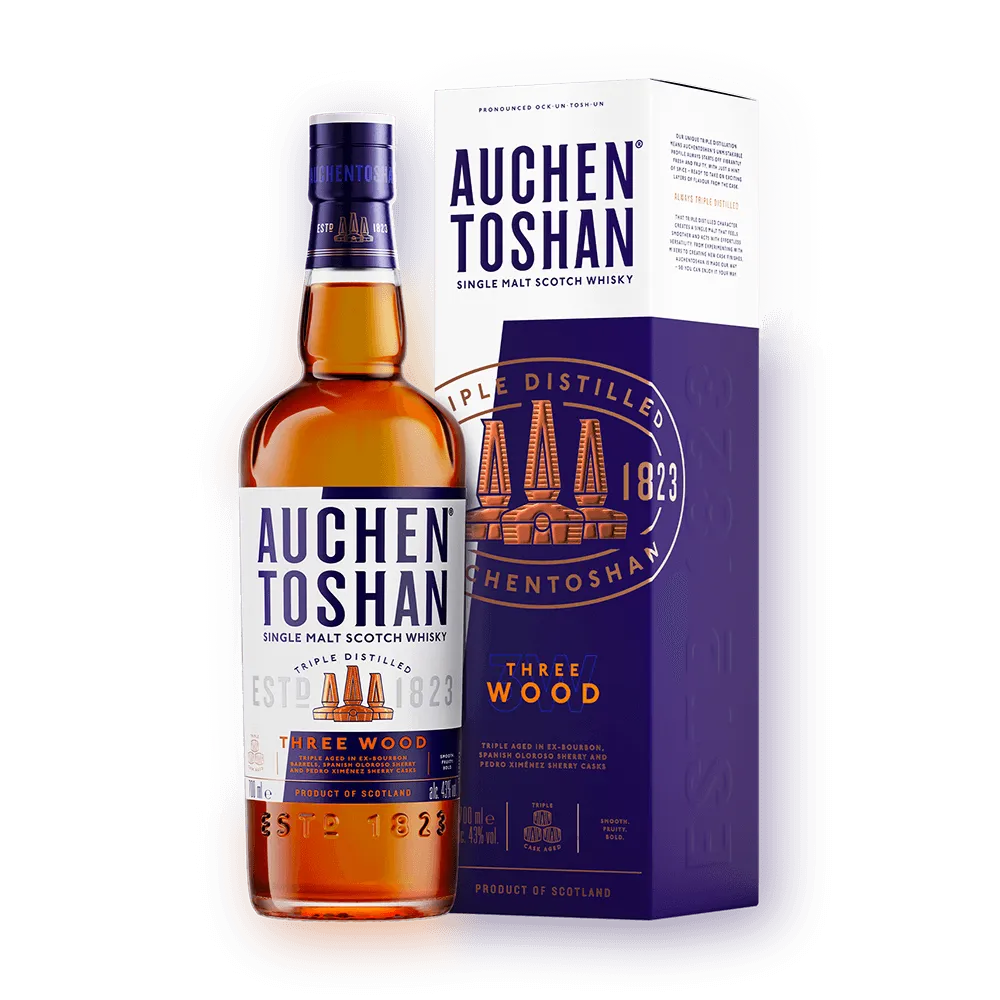 whisky bottle packaging three wood