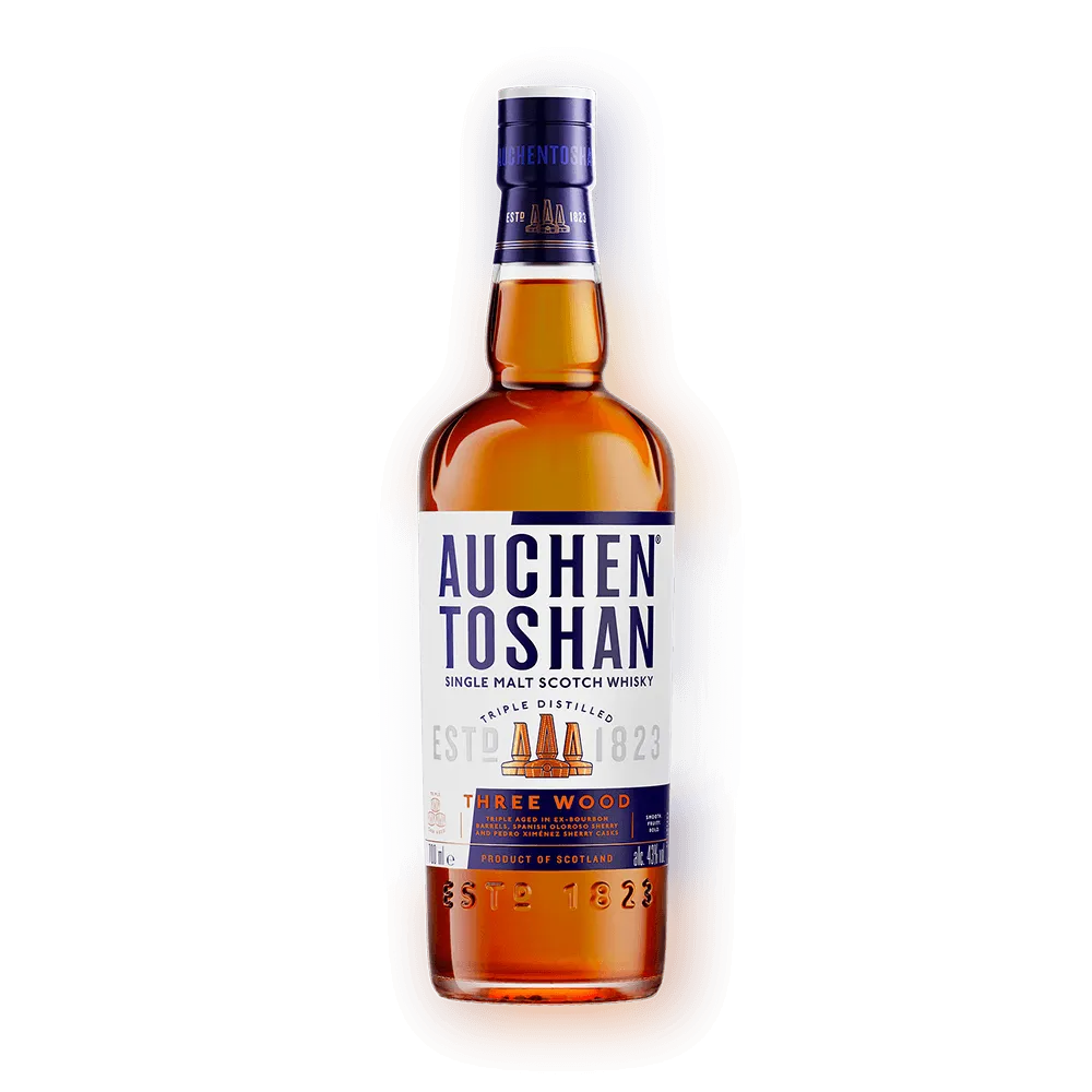 whisky bottle three wood auchentoshan